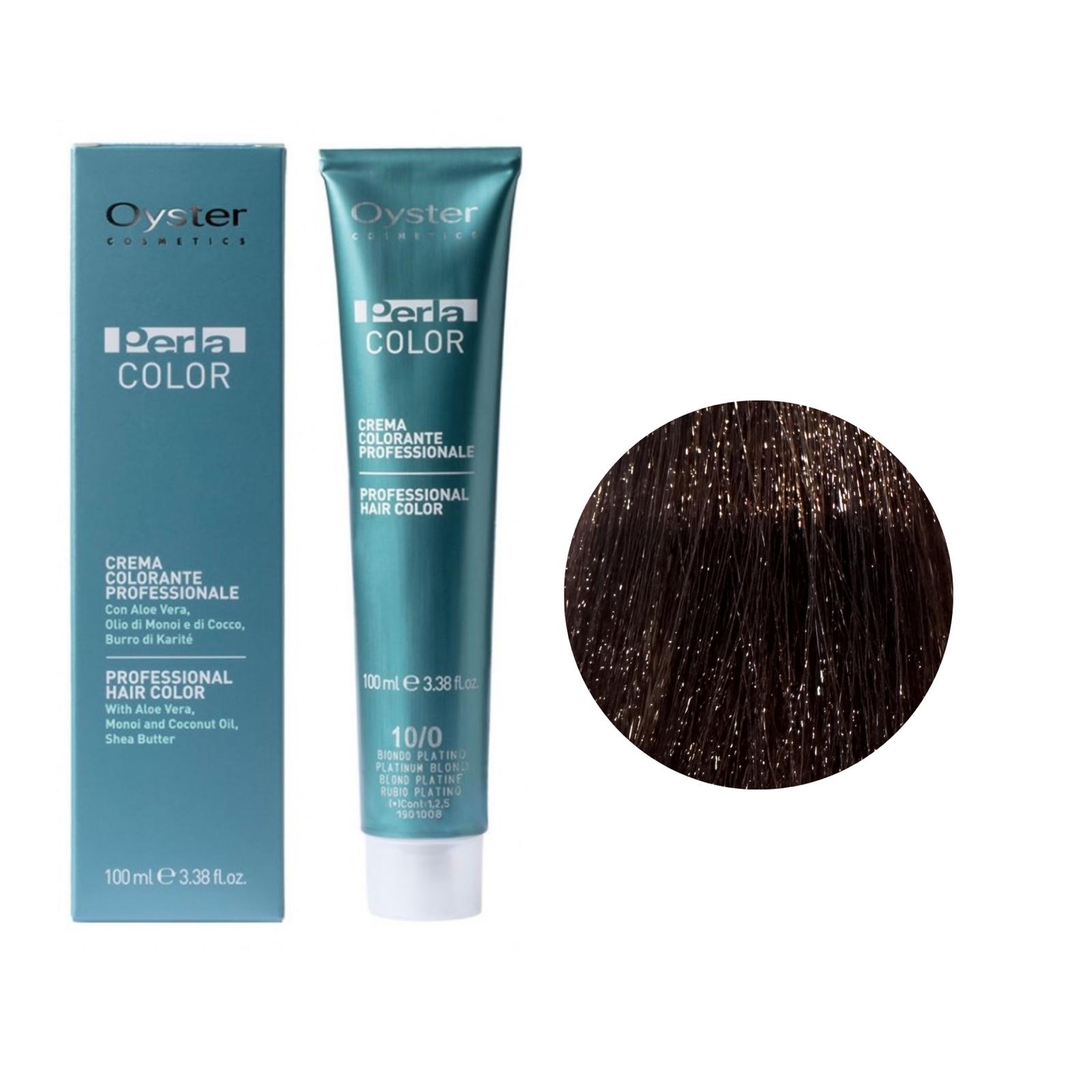 Colore Capelli Professionale N. 4/3 Castano Dorato Perla Color Oyster Cosmetics 100ml
