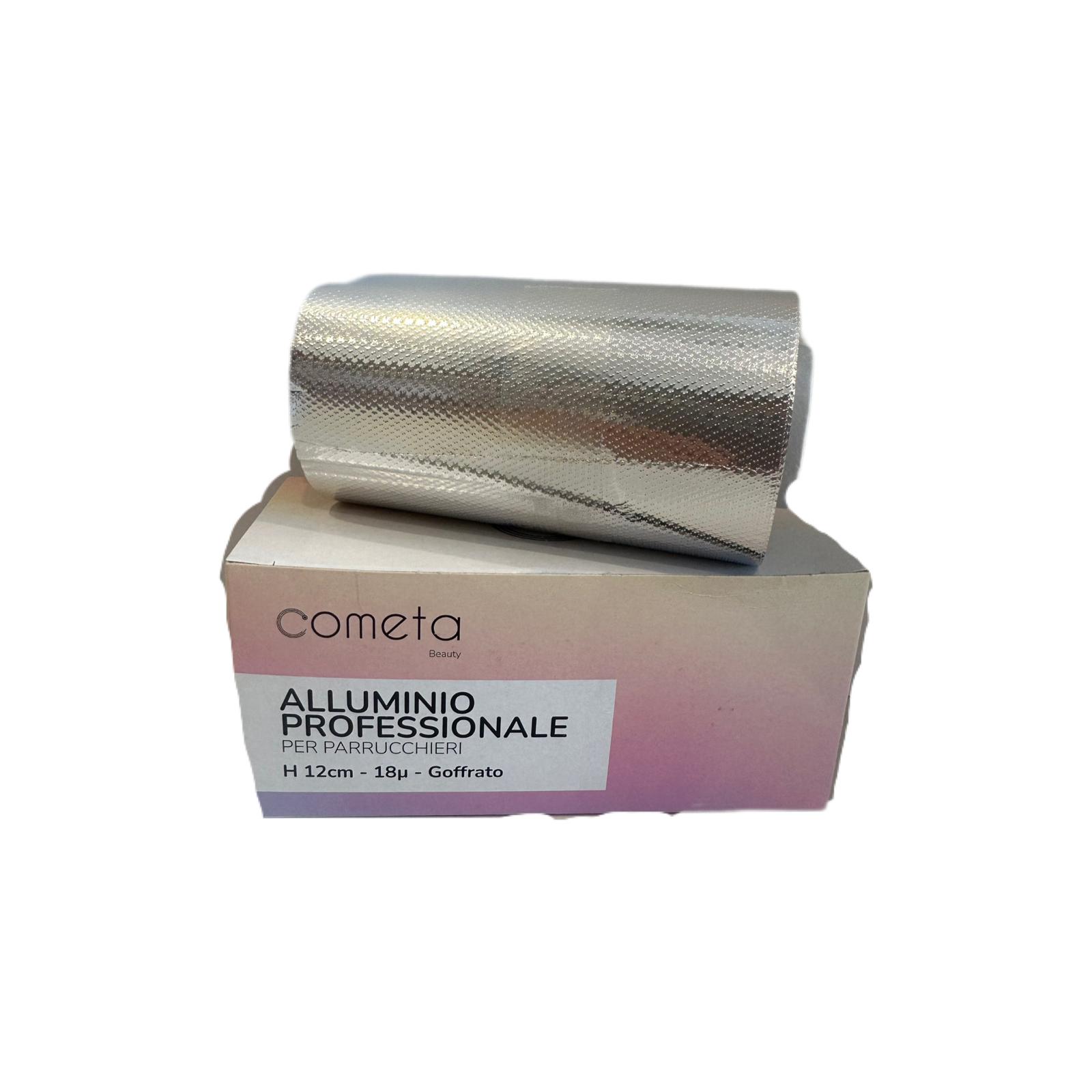 Stagnola Alluminio Rotolo Per Meches  Groffato Cometa H12cm 18 Micron
