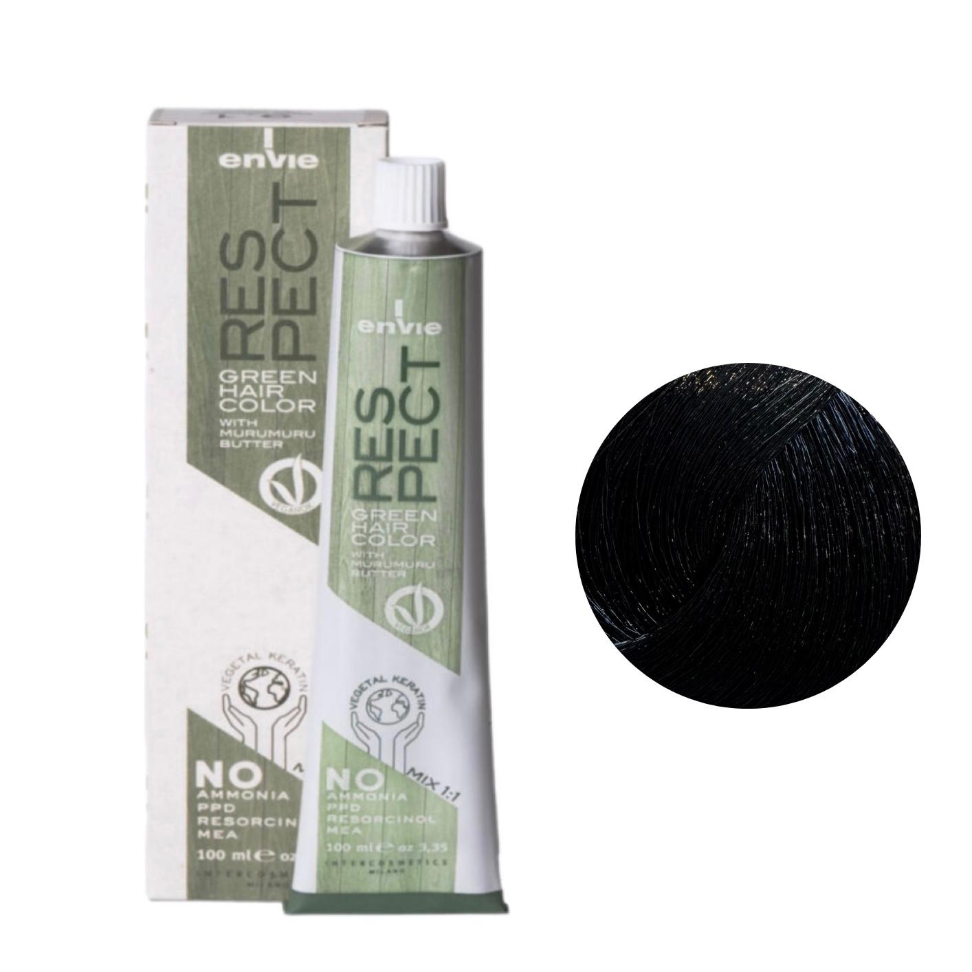 Envie Tinta in Crema Senza Ammoniaca Respect Green 100ml 1.0 Nero
