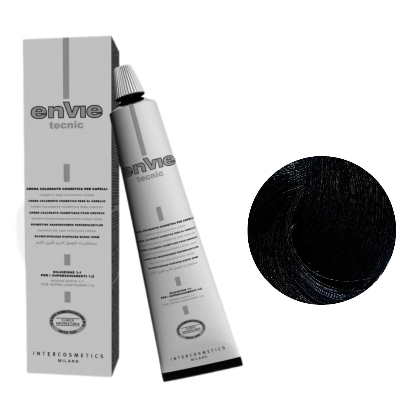 Colore Capelli Professionale Con Ammoniaca Envie 100ml N. 1.1 Nero Blu