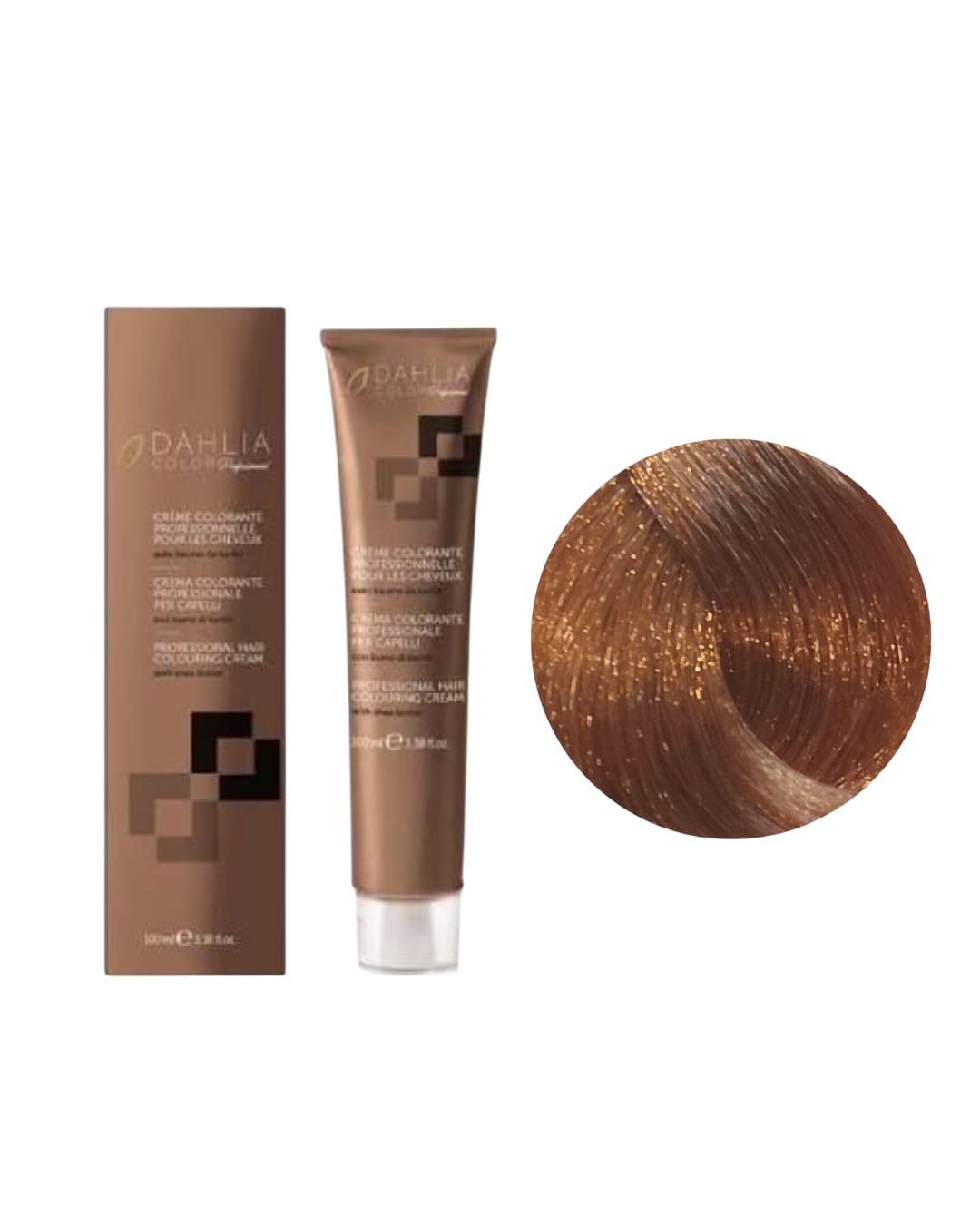 Tintura colore Con Ammoniaca N. 7/3 Biondo medio Dorato Dahlia Oyster Cosmetics 100ml