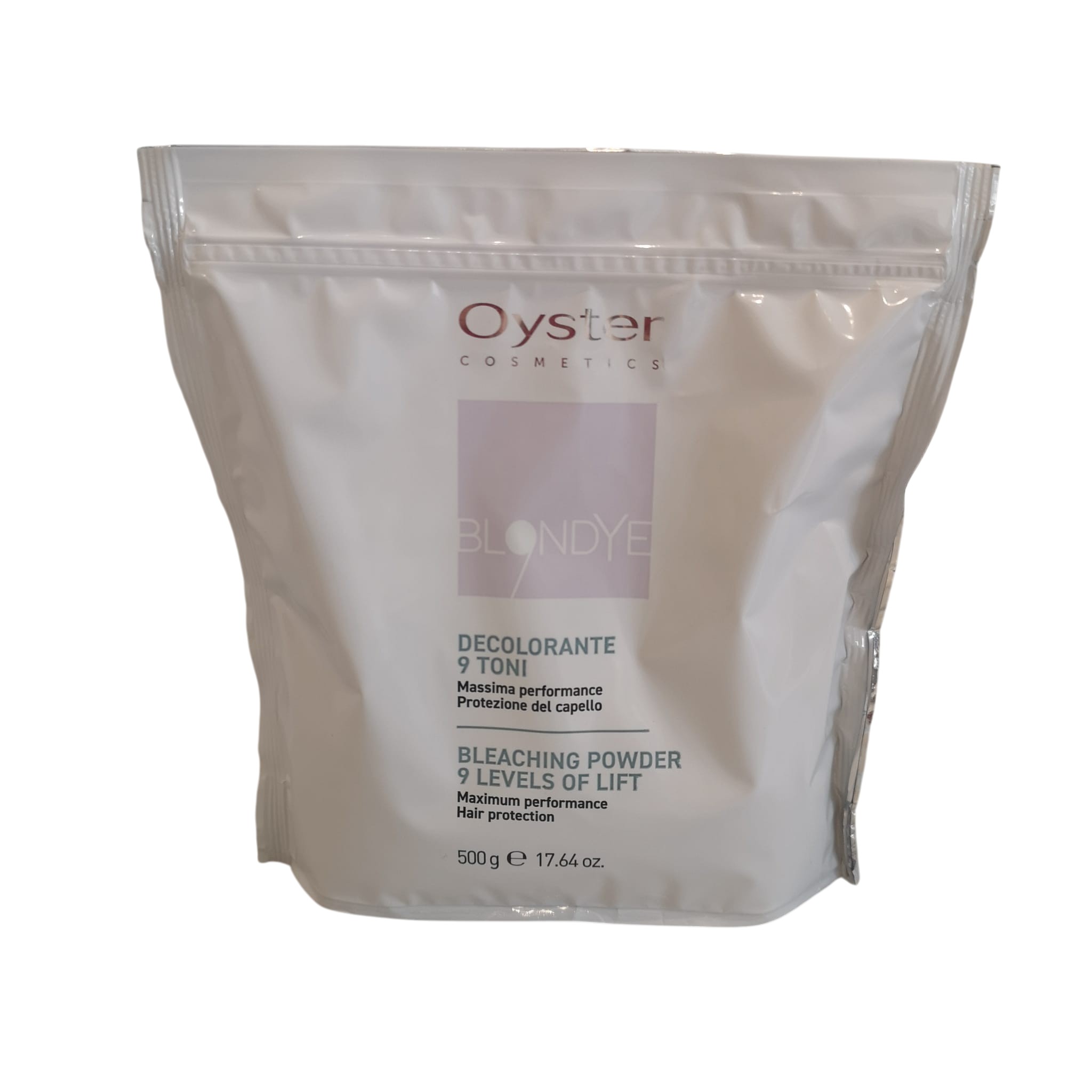 Decolorante Capelli Antigiallo Blondye 9 toni Oyster Cosmetics sacchetto 500gr