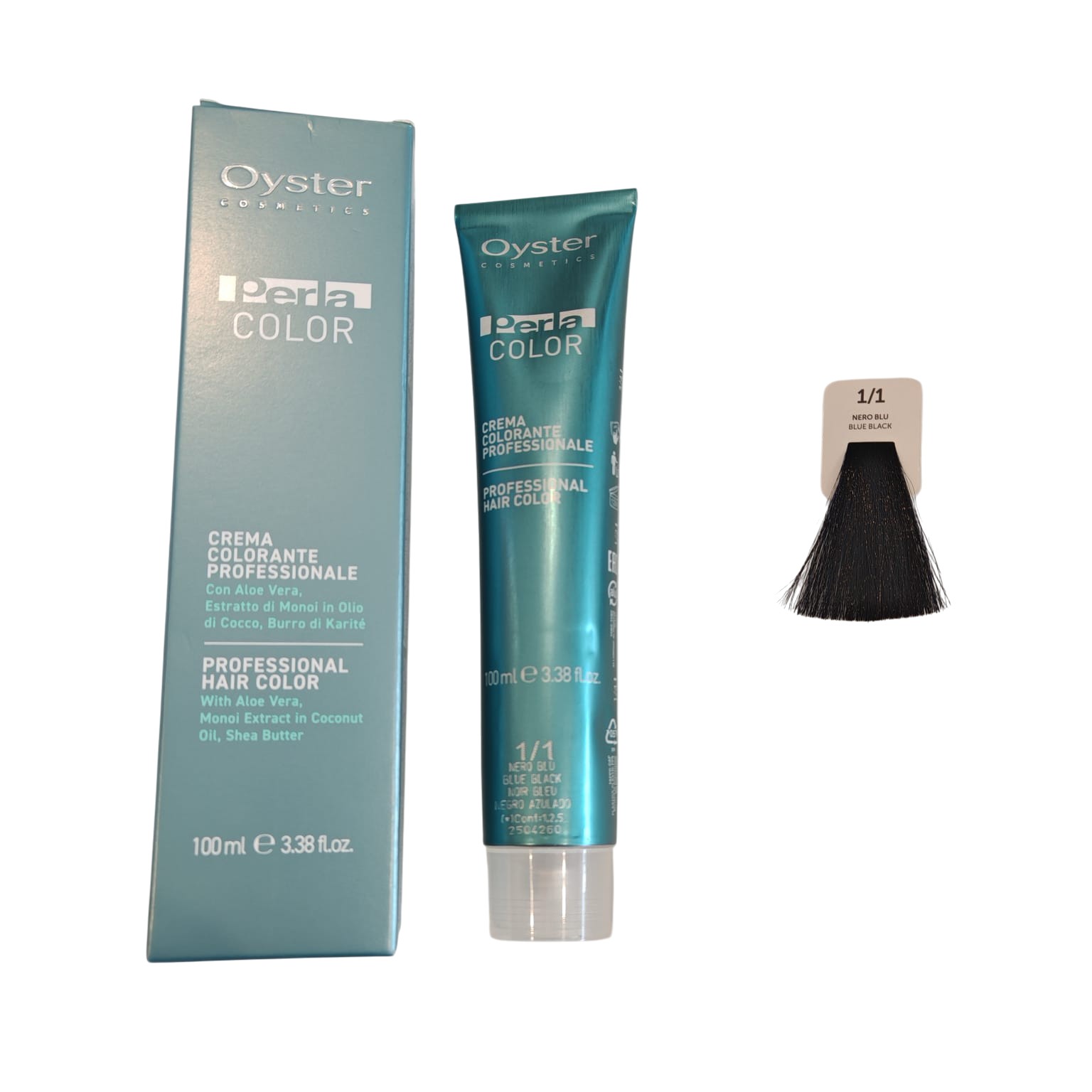 Colore Capelli Professionale N. 1/1 Nero Blu Perla Color Oyster Cosmetics 100ml