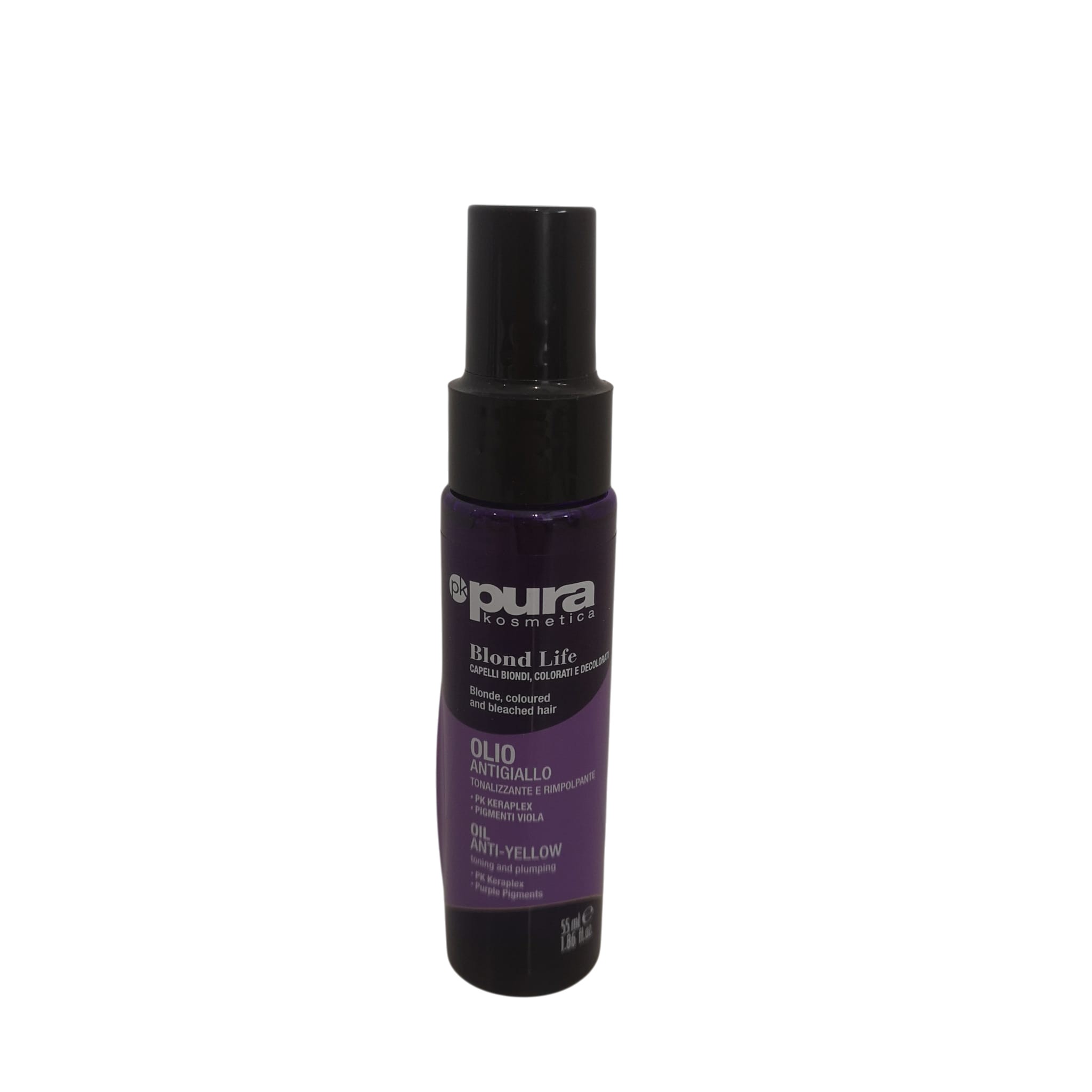 Olio Capelli Antigiallo Tonalizzante e Rimpolpante Blond Life Pura Oyster Cosmetics 55ml