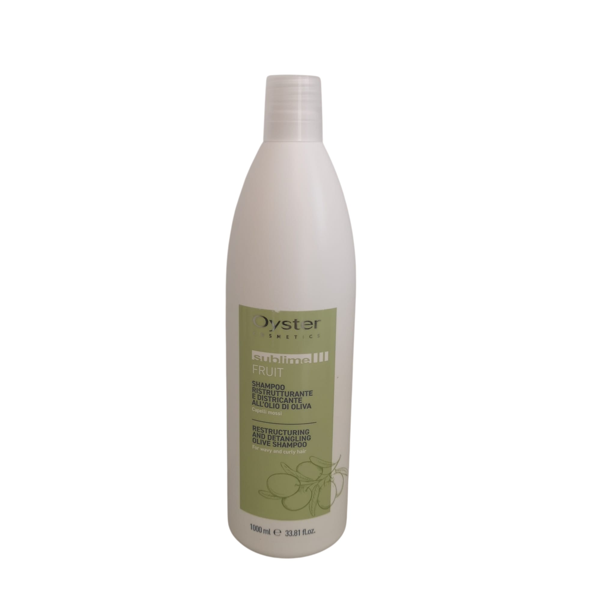 Shampoo Ristrutturante per Capelli Ricci e Mossi all'olio di oliva Sublime Fruit Oyster Cosmetics 1l