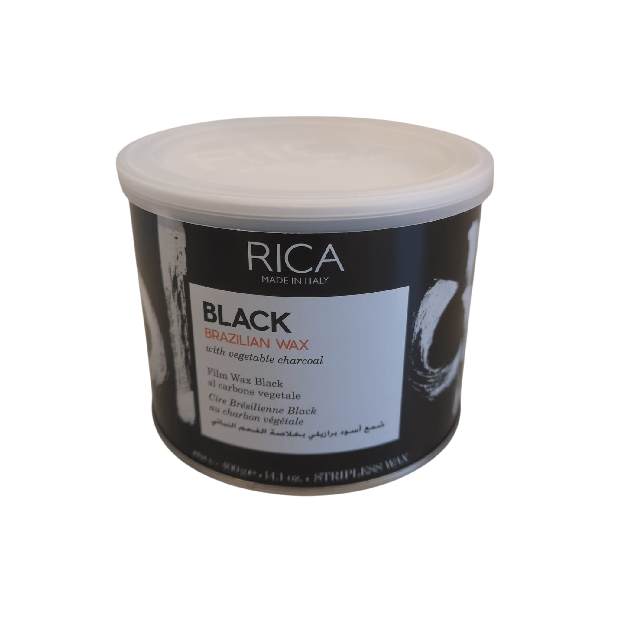 Cera Depilatoria Brasiliana Nera Black Senza Strisce Rica vaso 400ML