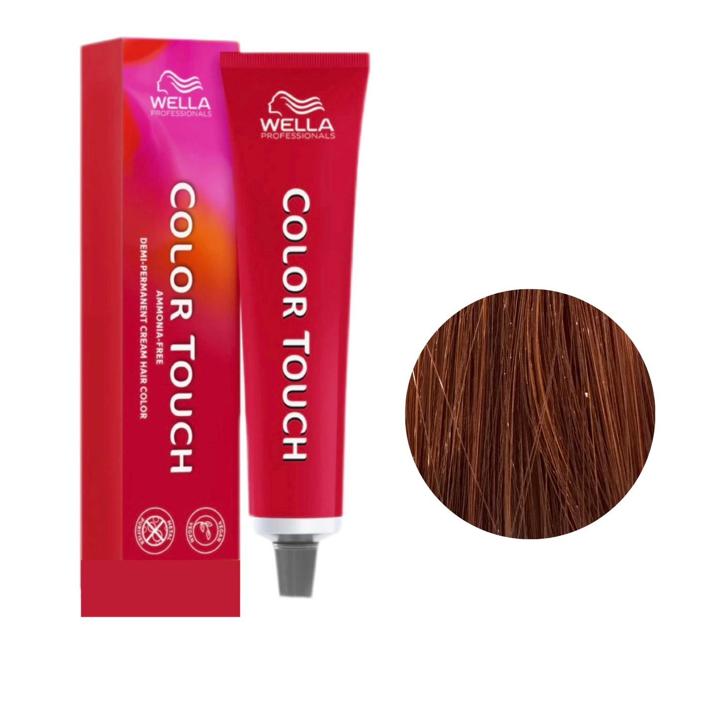 Colore Per Capelli Senza Ammoniaca Color Touch N. 7/43 Biondo Medio Rame Dorato Wella Professionals 60ml